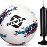 Nivia Storm With Pump Football – Size: 5(Standard, Pack Of 1, White, Black)