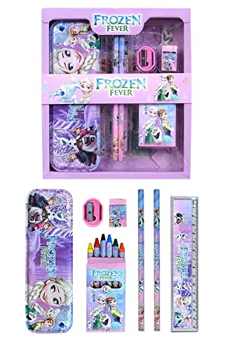 Cable World® Stationary Kit Set For School Kids – Pencil Pen Book Eraser Sharpener – Stationary Kit Set For Girls/Boys Birthday Gift – Multicolor