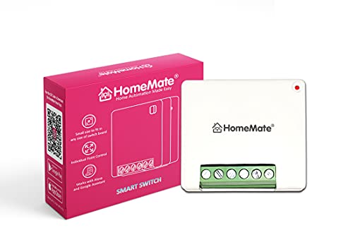 Homemate® Wifi 2 Node Smart Switch | No Hub Required | Retro Fit With Manual Control | Home Automation Switch | Works With Amazon Alexa, Google Assistant & Siri