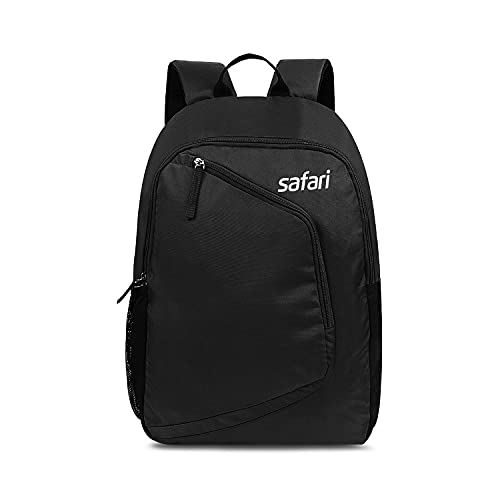 Safari Hexa 21 Ltrs Water Resistant 3 Compartment Backpack – Black, S (Hexa19Cbblk)