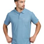 Lux Parker Men Cotton Regular Fit Polo Shirt 1102_1Pc_Adriatic Blue, Large
