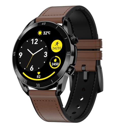 Fire-Boltt Legacy Luxury Round Smart Watch 1.43″ Super Amoled, Bluetooth Calling, Wireless Charging, Voice Assistant, Spo₂ & Heart Rate Monitor, 110+ Sports Modes, Smart Watch For Men & Women – Brown