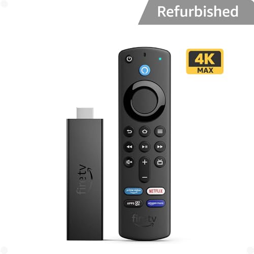 Certified Refurbished Fire Tv Stick 4K Max Streaming Device, Wi-Fi 6, Alexa Voice Remote (Includes Tv Controls)