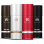 The Man Company Long Lasting Deodorant Set For Man – 150Ml (Pack Of 4) | Blanc, Fire, Night & Oud | Body Spray Gift Set | Fresh Scent For Daily Office Wear | Long-Lasting Smell | Aerosol | Valentine Gift For Man