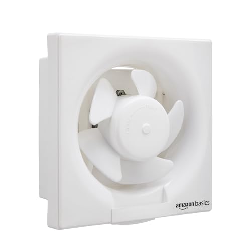 Amazon Basics Ventilation 6″ Fan | 30W | 5 Blades | 150 Mm | 5.6 Db Low Noise | Window Mount | Wall Switch Control | White Plastic
