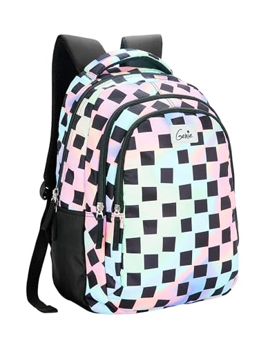 Genie Iridescence 27 Litres Multicolor School Backpack (17 Inch, Water Resistant)