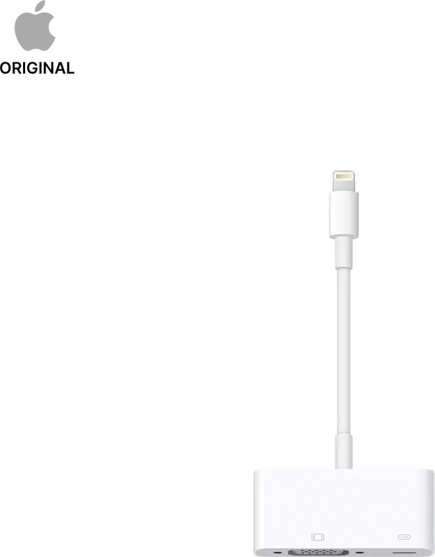 Apple Vga Cable 1 A 0.1 M Md825Zm/A(Compatible With Lightning To Vga Adapter, White, One Cable)