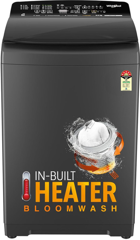 Whirlpool 9 Kg Bloomwash Fully Automatic Top Load Washing Machine With In-Built Heater Grey(Magic Clean Bw Pro H 9 Kg Mn Grey 10Ymw)