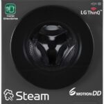 Lg 8 Kg 5 Star, Inverter Direct Drive Technology, Wi-Fi Enabled, 6 Motion Dd, Steam Fully Automatic Front Load Washing Machine With In-Built Heater Grey, Black(Fhb1208Z4M)