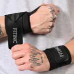 Fitinc Weight Lifting Wrist Support For Men & Women With Thumb Loop Strap For Gym & Workout – Made Of Premium Velcro And Elastic Band | Black – Dark Green