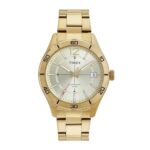 Timex Analog Watch For Men With Champagne Dial & Gold Stainless Steel Bracelet Band – Water Resistant Men’S Wrist Watches -Tweg295Smu08