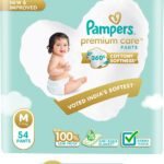 Pampers Premium Care Diaper Pants With 360 Cottony Softness – M(54 Pieces)
