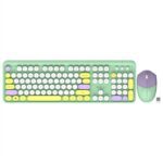 Zebronics Wireless Keyboard & Mouse Combo, 104 Uv-Coated Keys, ₹ Key, 12 Multimedia Keys, Retractable Stand, 3 Button Mouse, 1600 Dpi, High Precision, Usb Nano Receiver (Companion 301, Garden)