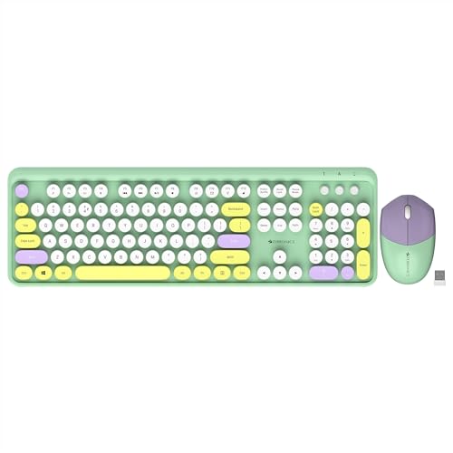 Zebronics Wireless Keyboard & Mouse Combo, 104 Uv-Coated Keys, ₹ Key, 12 Multimedia Keys, Retractable Stand, 3 Button Mouse, 1600 Dpi, High Precision, Usb Nano Receiver (Companion 301, Garden)
