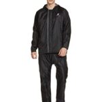 Amazon Brand – Symactive Polyester Raincoat With Jacket, Pants, Hood & Carry Bag (Unisex, Black, L) | 76.2 X 63.5 X 2.5 Cms