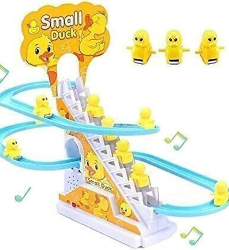 Joymax Duck Slide Toys For Kids – Stair Climbing Escalator With Lights & Music(Multicolor)