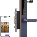 Native By Urban Company Lock Pro With Camera Unlock & Doorbell Connect | 7-Way Unlock |Free Installation Smart Door Lock(Blue)