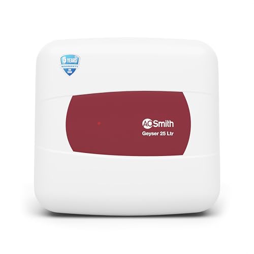 Ao Smith Geyser 25 Litre 5 Star Rating (Bee) | Powerful 2Kw Heating | Storage Water Heater With 2X Corrosion Resistant Blue Diamond Glass Tank | Warranty: 5 Yr Tank, 2 Yr Comprehensive | Hse-Shs-025