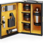 Lifelong Premium Bar Set With Handy Portable Leatherette Box | 3 Whiskey Glasses Bar Set(Stainless Steel)