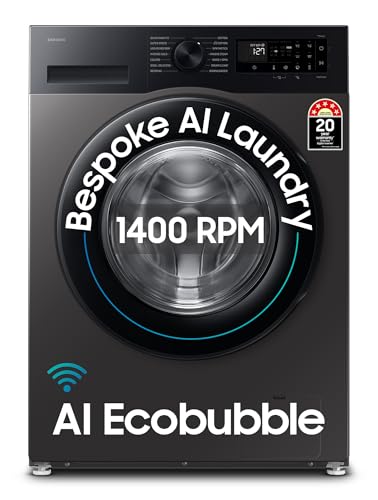 Samsung Smart Choice 12 Kg, 5Star, Ai Ecobubble, Super Speed, Wi-Fi, Hygiene Steam With Inbuilt Heater, Digital Inverter, Fully-Automatic Front Load Washing Machine (Ww12Dg5B24Axtl, Inox)