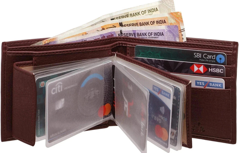 Highlark Men Evening/Party, Casual, Formal, Travel, Trendy Brown Artificial Leather Wallet(8 Card Slots)