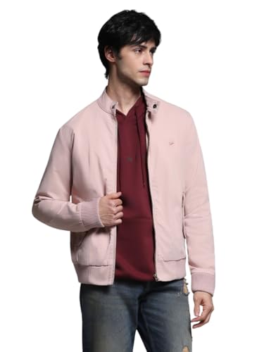 Jack & Jones Men Regular Fit Pink Jacket