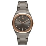 Mvmt Mens Analog Gray Dial Gray Band Stainless Steel Watch