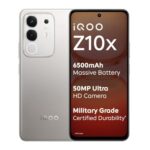 Iqoo Z10X 5G (Titanium, 6Gb Ram, 128Gb Storage) | 6500 Mah Large Capacity Battery | Dimensity 7300 Processor | Military-Grade Durability