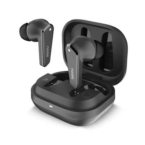 Noise Buds N1 Truly Wireless Earbuds With Chrome Finish, 40H Of Playtime, Quad Mic With Enc, Ultra Low Latency Gaming (Up To 40 Ms), Instacharge(10 Min=120 Min), Bluetooth V5.3(Carbon Black)