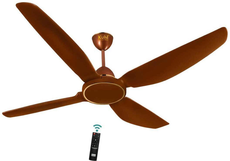 Kuhl Brise E4 Stylish Power Saving With 2 Year Warranty Bldc Motor With Remote 1400 Mm Ceiling Fan(5 Star | Brown | Pack Of 1)