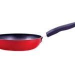 Nirlon Cooking Non Stick Aluminium Mini Tadka Pan/Vagariya 13Cm[New_26Mm_Classic_Cvg], Red