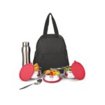Signoraware Fusion Stainless Steel Big Lunch Box | Airtight & Leakproof | Easy To Carry | Ideal For Office, School, Travel & Meal Prep (650Mlx2 + 500Ml + 750Ml | Set Of 4 | Red)