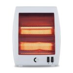 Cg Norris 800W 2Q Quartz Room Heater | 2 Heat Settings | Tip Over Safety Switch | Noiseless Operation | Ideal For Rooms Up To 150 Sqft | White