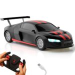 Lifelong Rechargeable Remote Control Car For Kids | 2.4Ghz, Led Headlights, Up To 90 To 120 Min Non-Stop Play Time, 125Ft Remote Range, Type-C Charging, Anti-Skid Tyres, Bis Certified, Usb Cable