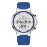 Daniel Hechter Paris Multifunctional Watch For Men With Textured Round Dial And Silicon Strap