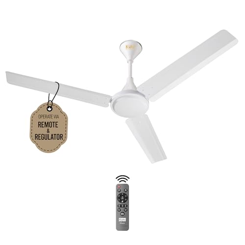 Kuhl Fest B1 1200Mm Power Saving Bldc Ceiling Fan | 28W | Saves Upto 65% Electricity | Bee 5 Rated & Isi Marked | High Air Flow | Stylish Design | Remote & Regulator Operated | White