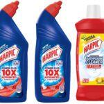 Harpic Toilet Cleaner Original 1L Pack Of 2 + Bathroom Cleaner Lemon 1L Liquid Toilet Cleaner(3 X 1 L)