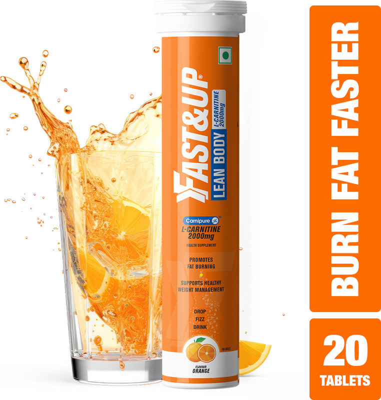Fast&Up L-Carnitine Lean Body – 2000 Mg Carnipure Tm, Helps Convert Fat Into Energy(20 Tablets)