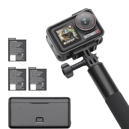 Dji Osmo Action 5 Pro Adventure Combo, Action Camera 4K With 1/1.3″ Sensor, 12H Extended Battery Life With 3 Batteries, Stabilization, Dual Oled Touchscreens, Mini Action Camera For Travel, Vlog