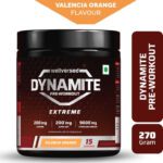 Wellversed Dynamite Pre-Workout Extreme 15 Servings| For Hardcore Athletes | High-Stim Pre Workout(270 G, Valencia Orange)