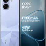 Oppo K14X 5G 6500Mah And 45W Supervooc Charger & Ai (Icy Blue, 128 Gb)(4 Gb Ram)