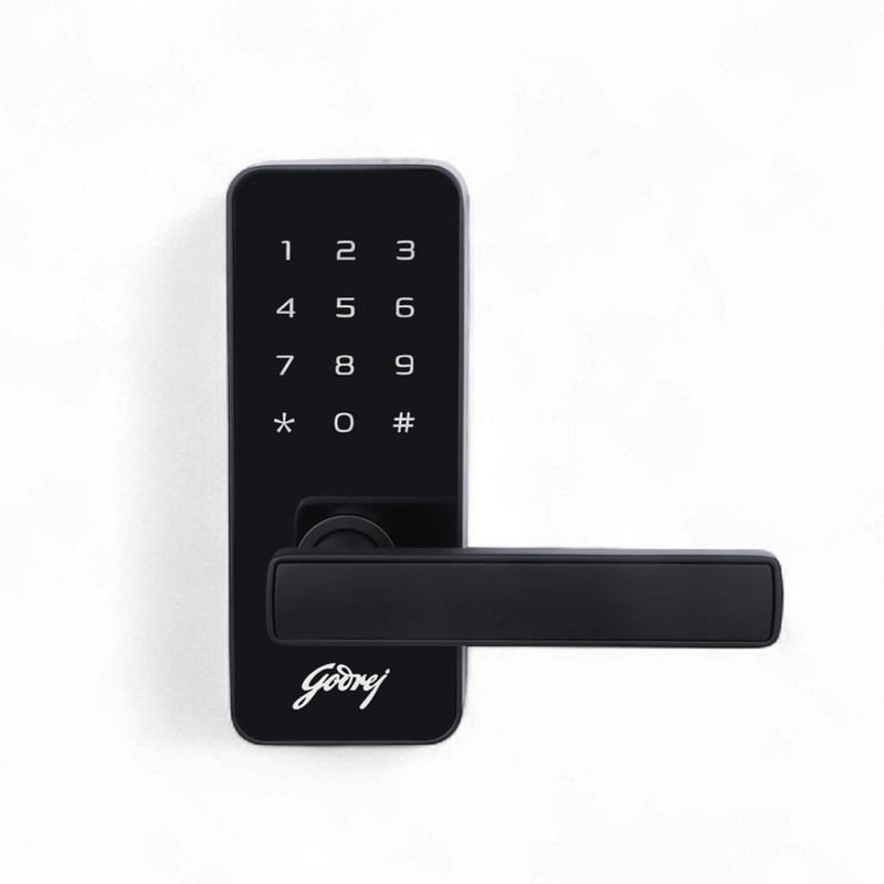 Godrej Locks Catus Touch I Smart Digital Lock For Wooden Door I 2 In 1 Access I 3 Yr Warranty Smart Door Lock(Black)