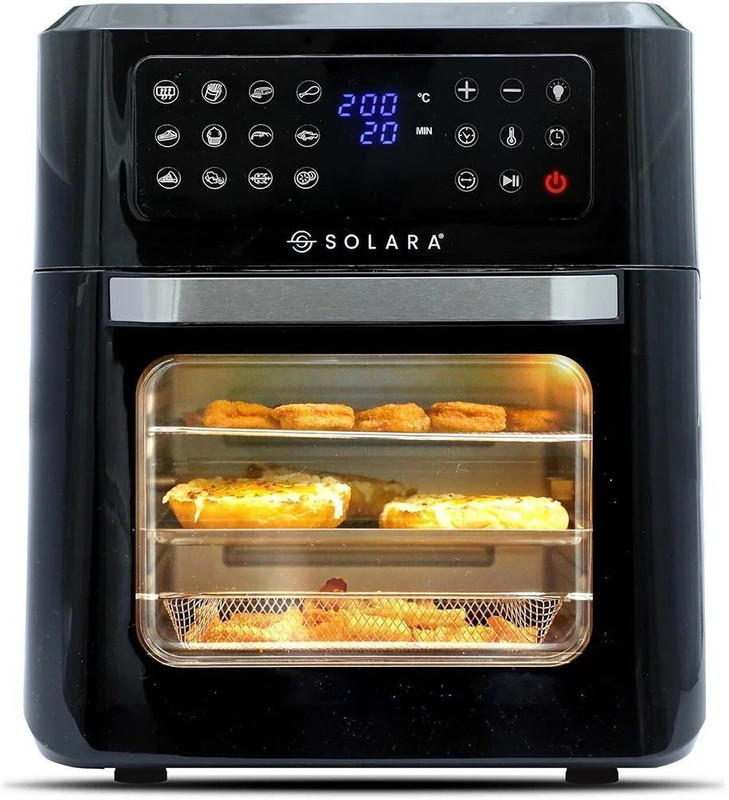 Solara Air Fryer Oven For Home,360° Rapid Hot Air Circulation With 12 Preset Menus Air Fryer(12 L)