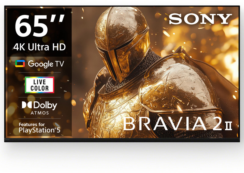 Sony Bravia 2 Ii 163.9 Cm (65 Inch) Ultra Hd (4K) Led Smart Google Tv 2025 Edition(K-65S25Bm2)