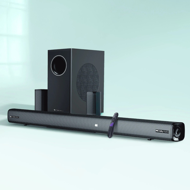 Zebronics Juke Bar 9451 (Sbspk C8) Dolby Audio Wireless Subwoofer & Dual Satellite 600 W Bluetooth Soundbar(Black, 5.1 Channel)