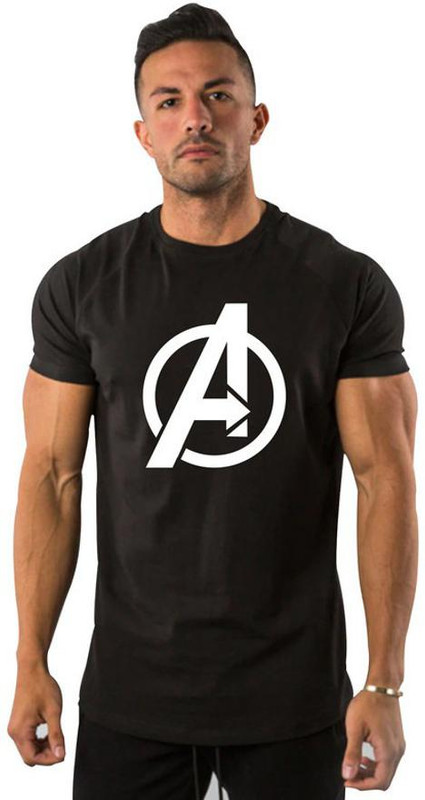 Dinesh Fashion Superhero Men Round Neck Black T-Shirt