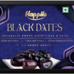Happilo Black Dates, Rich In Iron, Antixidants, Fiber And Vitamin, Chewy Texture Dates(1 X 500 G)