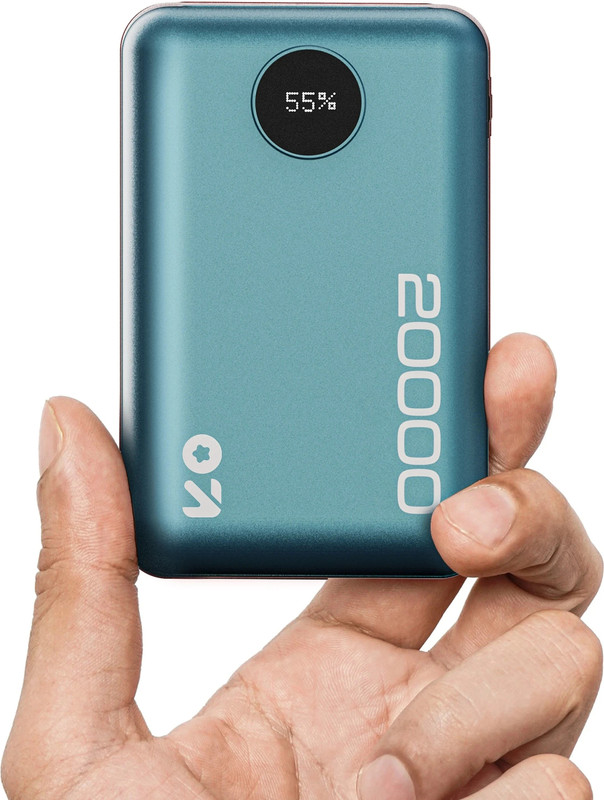 Goboult 20000 Mah 22.5 W Power Bank(Teal, Lithium Polymer, Fast Charging For Earbuds, Mobile, Smartwatch, Speaker, Tablet, Trimmer)
