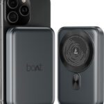 Boat 10000 Mah 22.5 W Wireless With Magsafe Compact Pocket Size Power Bank(Ash Black, Lithium Polymer, Fast Charging, Quick Charge 3.0 For Mobile)