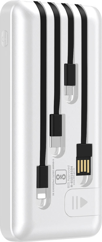 Wingfi 10000 Mah 18 W Slim Pocket Size Power Bank(White, Lithium Polymer, Power Delivery 3.0, Quick Charge 4.0 For Mobile)